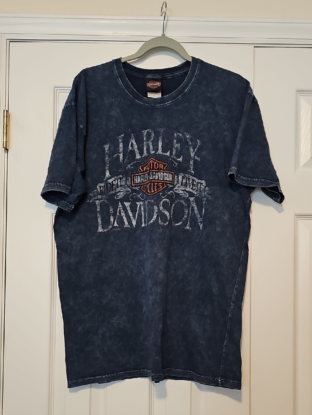 Harley-Davidson Navy Blue Washed Logo T-Shirt